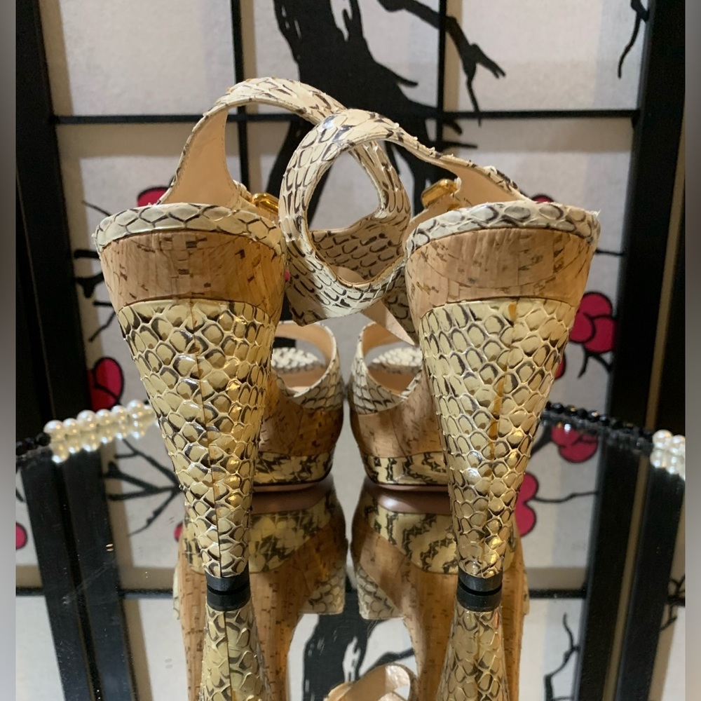 Prada Python Platform Sandals!Euc!Retail $750.00 … - image 4
